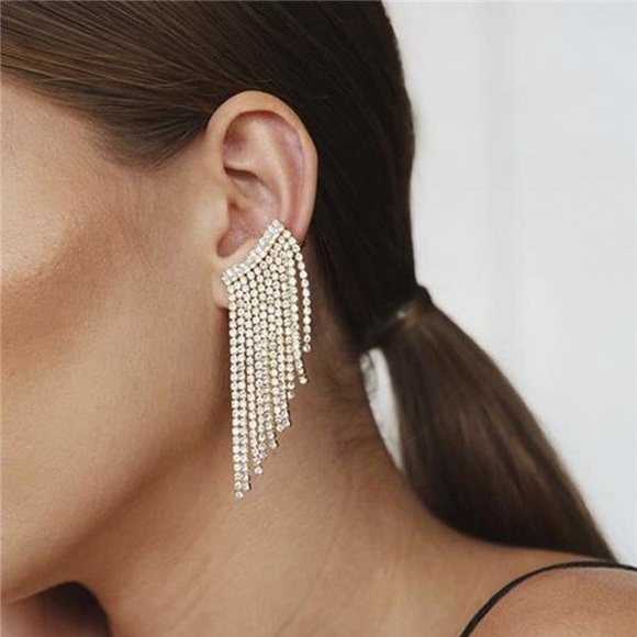 Rise n’ Shine Store Jewelry - Gold Filled Ear Cuff with Fringes